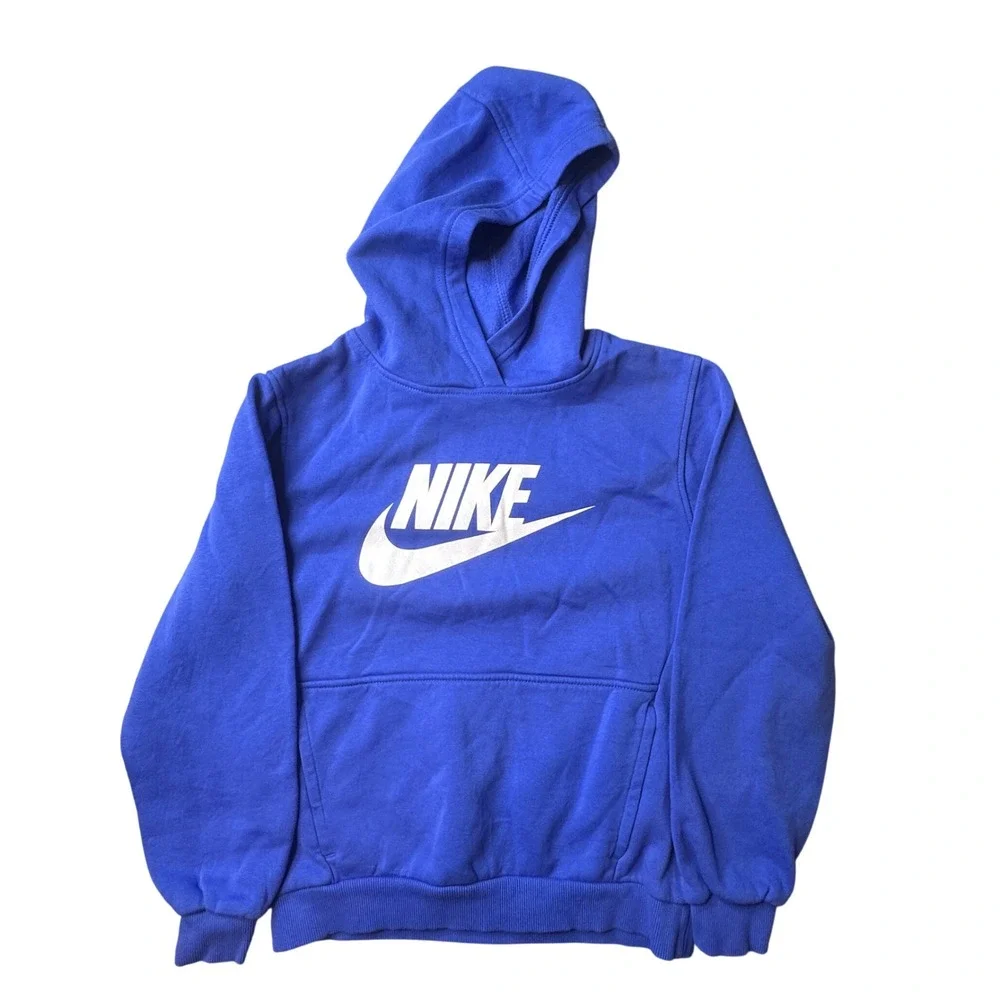 Nike Hoodie Kids L Blue FD2988-411 Sportswear Club Fleece Pullover Sweatshirt